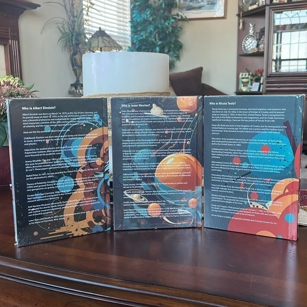 Brand New Decorative Coffee Table Books Home Decor Blank Journals Scientists